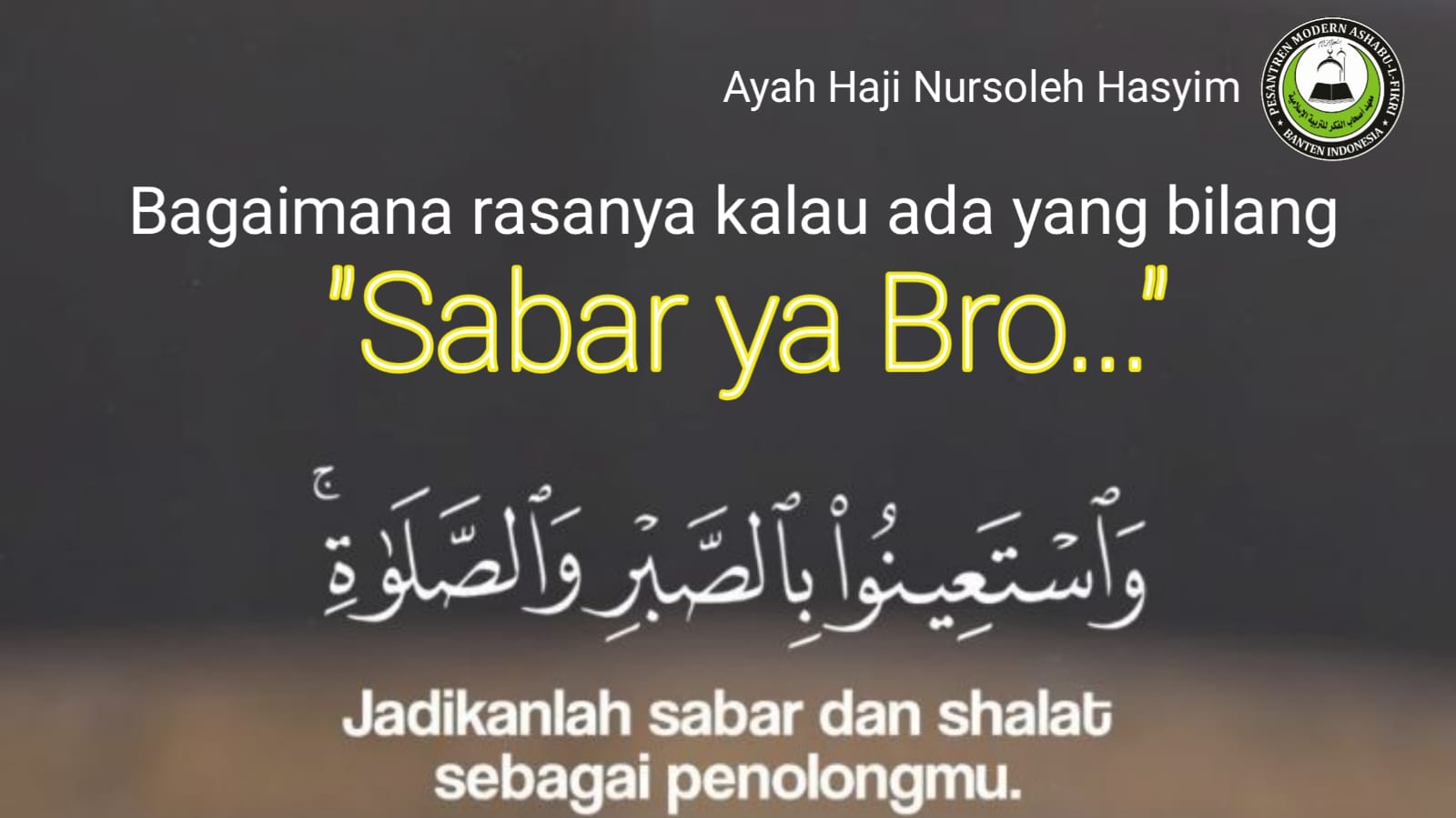 Read more about the article SABAR YA BRO…